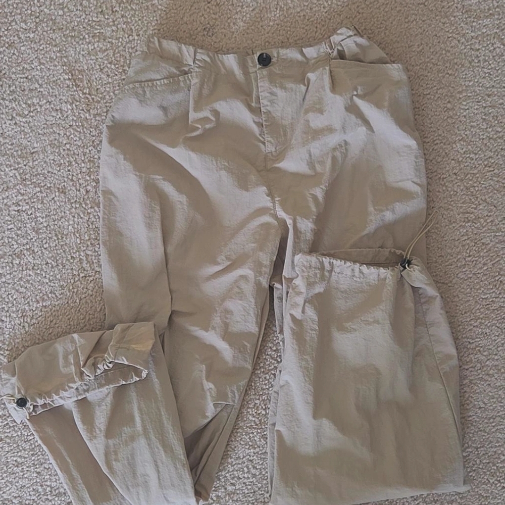 Beige Lightweight Cargo Pants